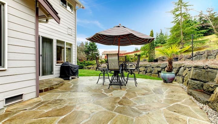 Beautifully Textured and Patterned Concrete Patios in Midland, TX